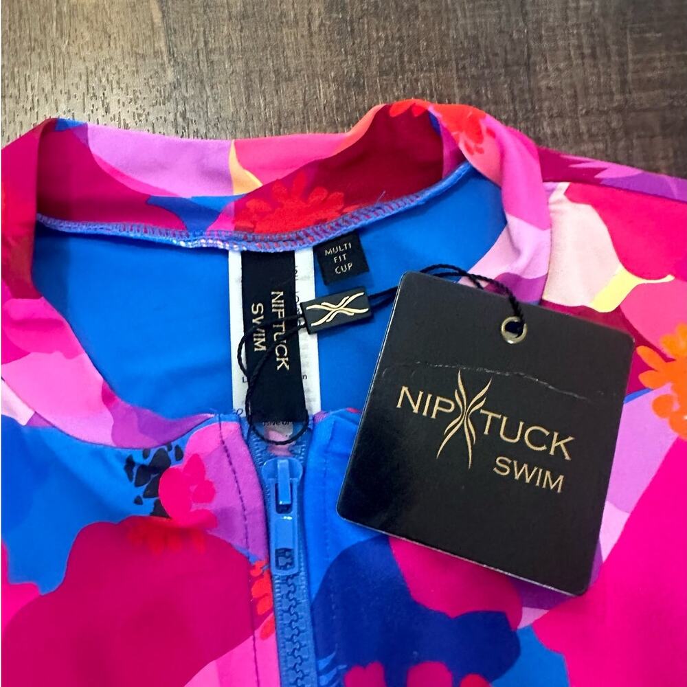 NWT Nip Tuck Poppies Geneva Sunsafe Tummy Control One Piece Swimsuit Size 8 - Picture 4 of 12